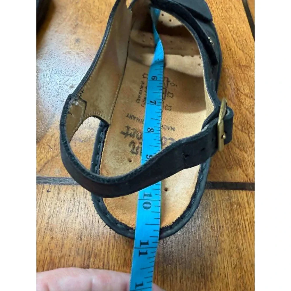 Finn Comfort Women's 6.5 UK 9 US Black Leather Slingback Sandals Made in Germany